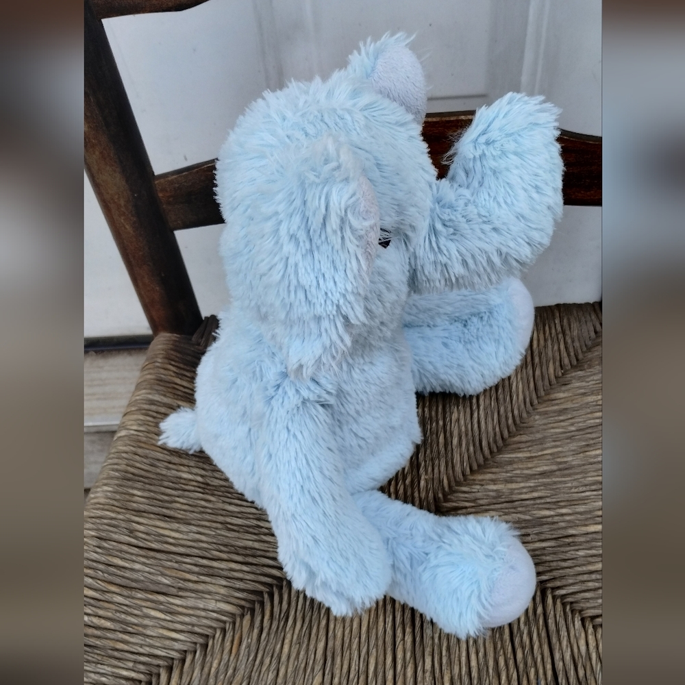 Bashful Elephant Fuzzy Soft Sitting Plush Stuffed Animal Cute Blue lovey 11in - Picture 4 of 15